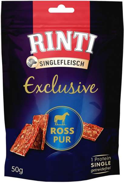Rinti Singlefleisch | mit Ross | 12x50g Hundesnacks