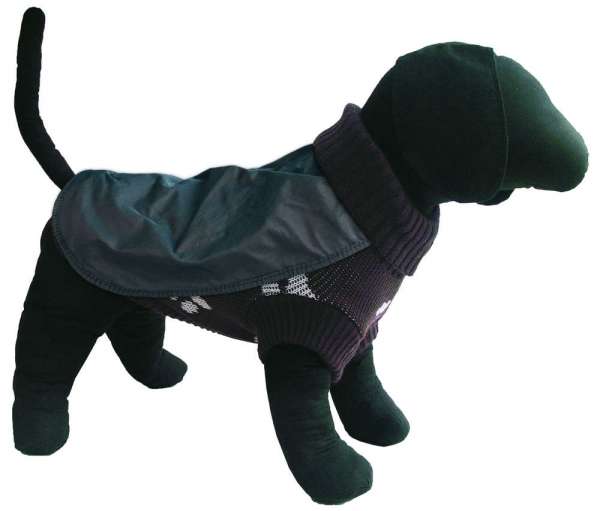 TiBu Strick 53 | Hundepullover mit Regencape