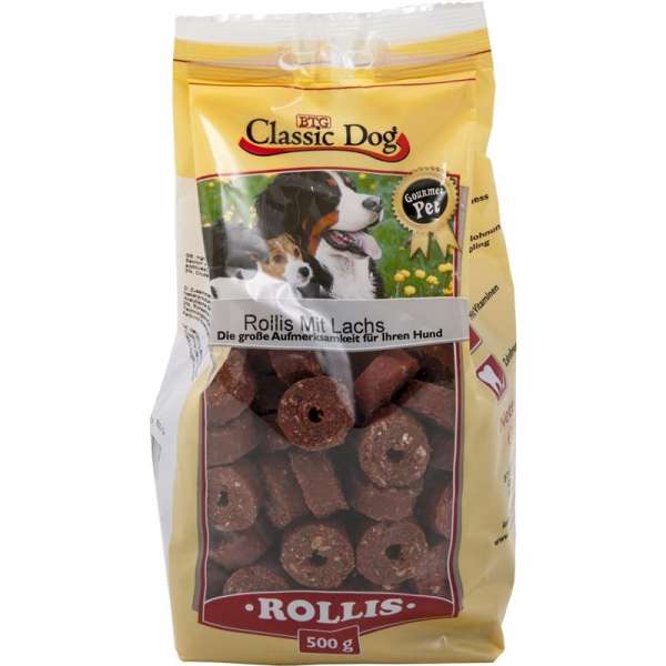 Classic Dog Rollis | Lachs | 500g Hundesnack