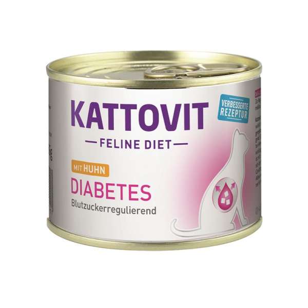 Kattovit Diabetes | mit Huhn | 12x185g Katzenfutter