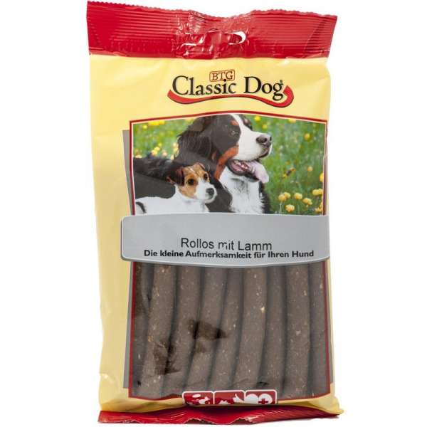 Classic Dog Rollos | Lamm | 20 Stück | 200g Hundesnack