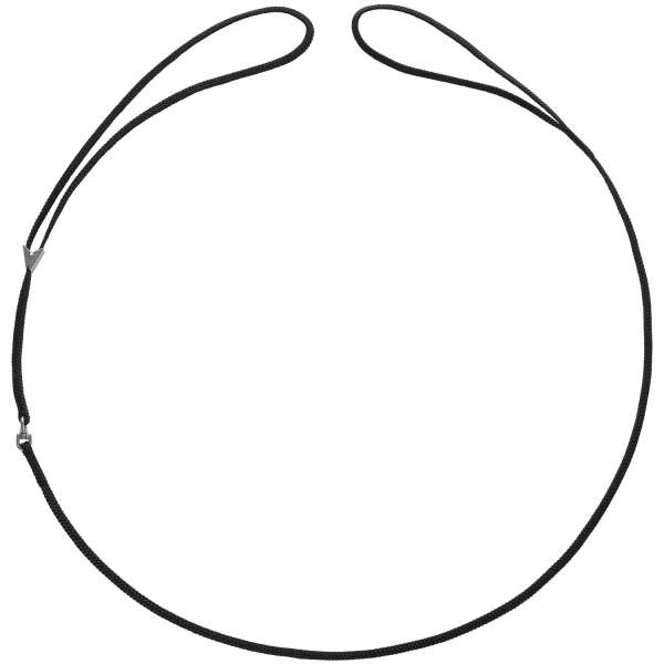 Hunter Vorführleine mit integrierter Halsung | Schwarz | Länge 120 cm | Ø 0,5 cm