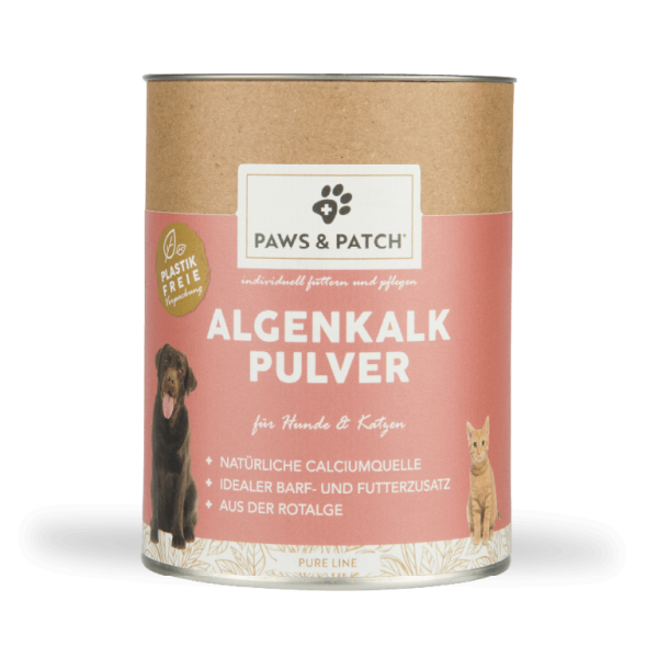 Paws &amp; Patch Algenkalk Pulver | für Hunde &amp; Katzen | 250 g Nahrungsergänzung
