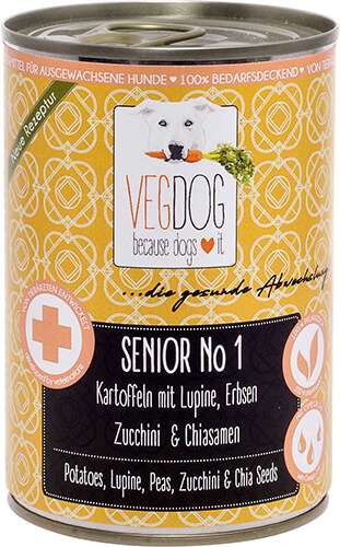 VEGDOG Veggie Dog | Senior No 1 | Kartoffeln mit Lupine