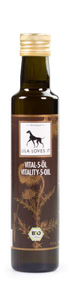 LILA LOVES IT Bio-Vital-5 Öl | 250 ml Ergänzungsfuttermittel für Hunde