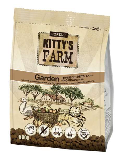 Porta21 Kittys Farm Garden | 2 kg getreidefreies Katzenfutter