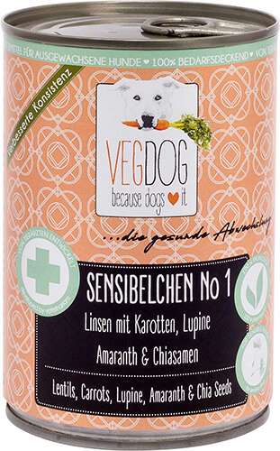 VEGDOG Veggie Dog | Sensibelchen No 1 | Linsen &amp; Kartoffeln