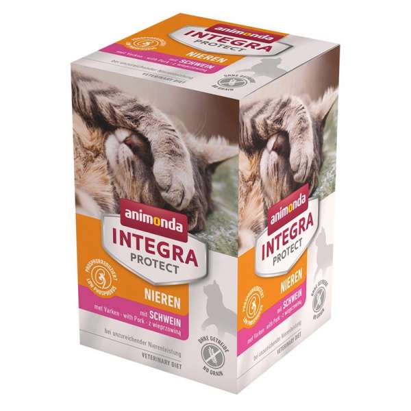 Animonda Integra Protect Cat Renal | mit Schwein | 6 Schalen Katzenfutter