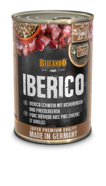 Belcando Premium Nassfutter | mit Iberico Schwein, Kichererbsen &amp; Preiselbeeren | 6 Dosen