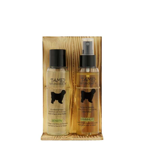 Tamei Geschenkset mit Shampoo &amp; Fellspray Sensitiv | ohne Duft | 2x 100ml