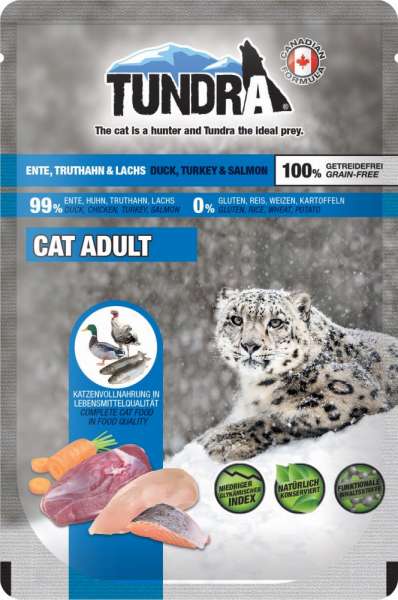 Tundra Cat | mit Ente, Truthahn &amp; Lachs | 16x 85 g Pouch Katzenfutter