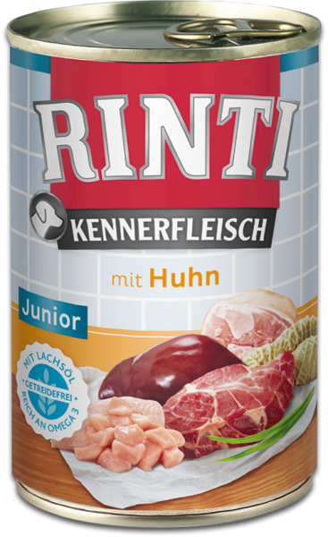 Rinti Kennerfleisch Junior | mit Huhn | Hundefutter