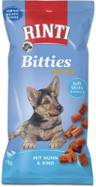 Rinti Bitties Puppy | Huhn &amp; Rind | Hundesnacks 75g