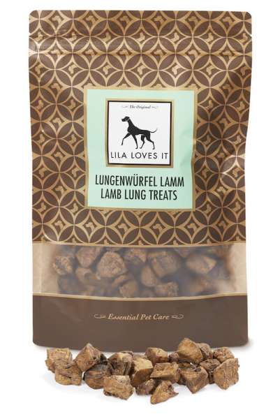 LILA LOVES IT Lungenwürfel | mit Lamm | 200 g Hundesnacks