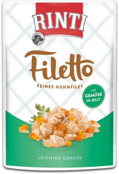 Rinti Filetto Jelly | Huhn und Gemüse | 24x100g Hundefutter