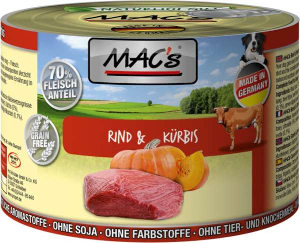 MACs Dog | mit Rind &amp; Kürbis | Hundefutter