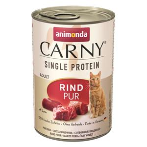 Animonda Carny Single Protein Adult | mit Rind Pur | 6 Dosen Katzenfutter