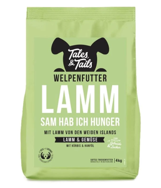 Tales &amp; Tails | Lamm sam hab ich Hunger | für Welpen | 4 kg getreidefreies Hundefutter