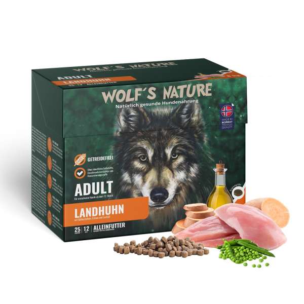 Wolf&#039;s Nature Master Premium | mit Landhuhn | getreidefreies Hundefutter