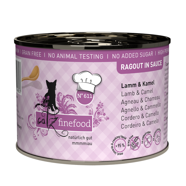 catz finefood RAGOUT N° 611 | mit Lamm &amp; Kamel | 6x 190 g Katzenfutter