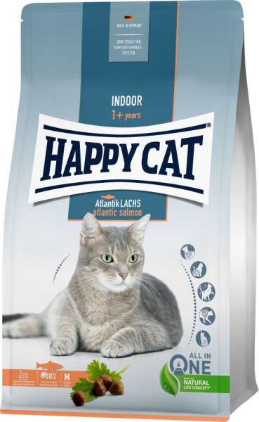 HappyCat Indoor | mit Atlantik Lachs | Katzenfutter