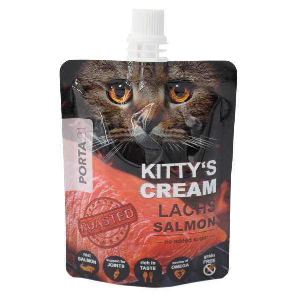 Porta21 Kittys Cream | mit Lachs | 6x90g getreidefreier Katzensnack