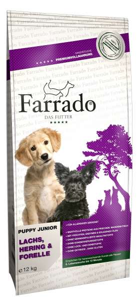Farrado Puppy Junior Dog | mit Lachs, Hering &amp; Forelle | Hundefutter