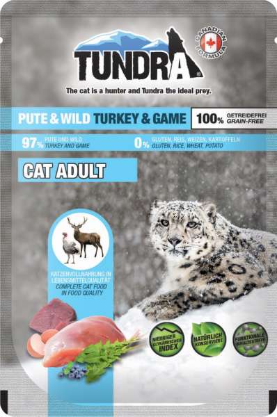 Tundra Cat | mit Pute &amp; Wild | 16x 85 g Pouch Katzenfutter