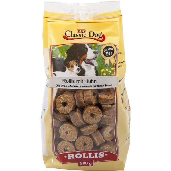 Classic Dog Rollis | Huhn | 500g Hundesnack