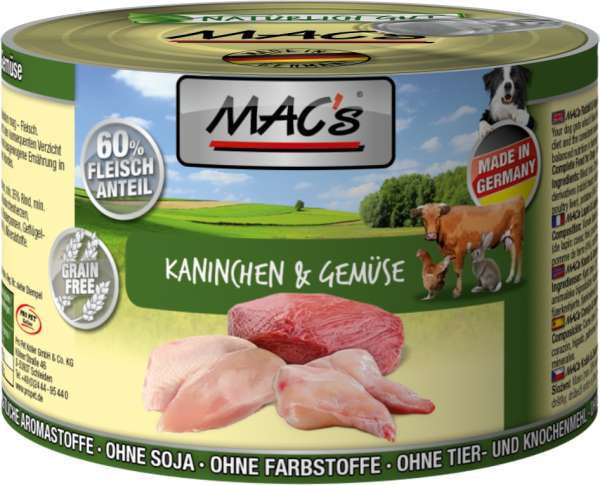 MACs Dog | mit Kaninchen &amp; Gemüse | Hundefutter