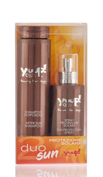 Yuup!® DUOSUN Set | Sonnenschutz-Spray + After-Sun Hundeshampoo | 400 ml