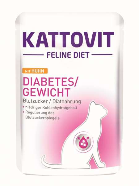 Kattovit Diabetes | mit Huhn | 24x85g Katzenfutter