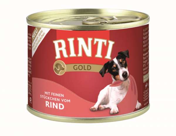 Rinti Gold | mit Rindstücken | 12x185g Hundefutter