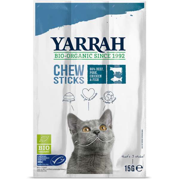 Yarrah Bio Kausticks | 3x 5g Katzensnack