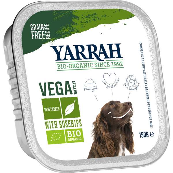 Yarrah vegetarische Bröckchen BIO | mit Gemüse &amp; Hagebutten | gluten- und getreidefrei | 6x 150 g
