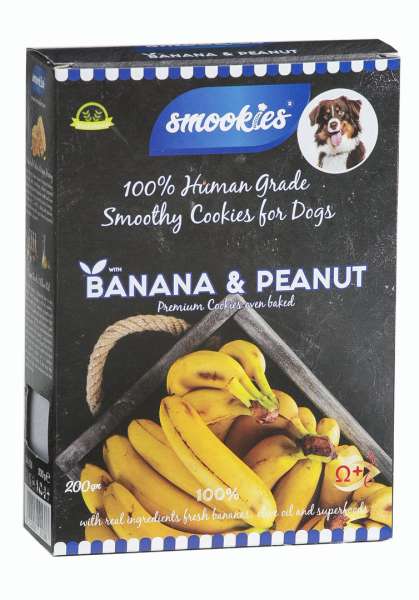 Smookies Kekse | mit Banane &amp; Erdnuss | 200g Hundesnacks