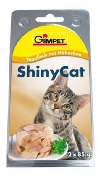 Gimpet-Shiny-Cat, mit Thunfisch &amp; Hühnchen, 2x(2x85g)