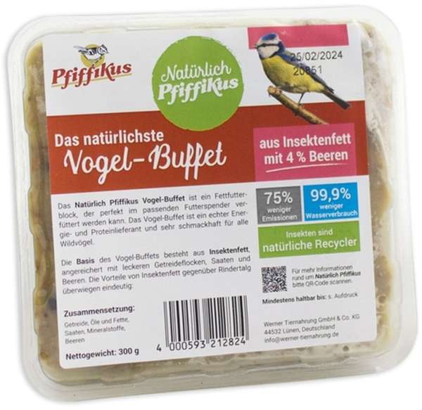 Pfiffikus Vogelbuffet mit Beeren | Vogelfutter
