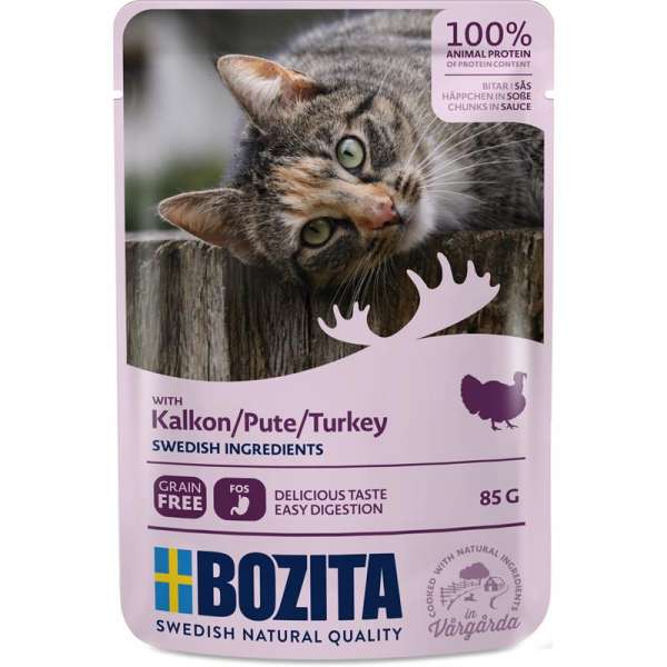 Bozita Cat | Häppchen in Soße mit Pute | 6x 85g Pouch