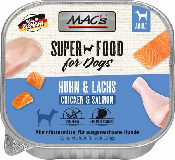 MACs Dog | mit Lachs &amp; Hühnchen | 11x 150g Schälchen