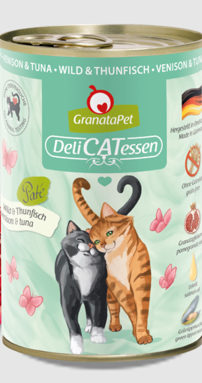 GranataPet Cat Delicatessen | mit Wild &amp; Thunfisch | 6 Dosen Katzennassfutter