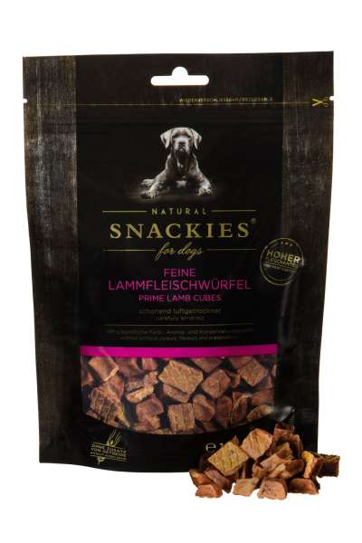 Snackies feine Lammfleischwürfel | luftgetrocknet | Hundesnack