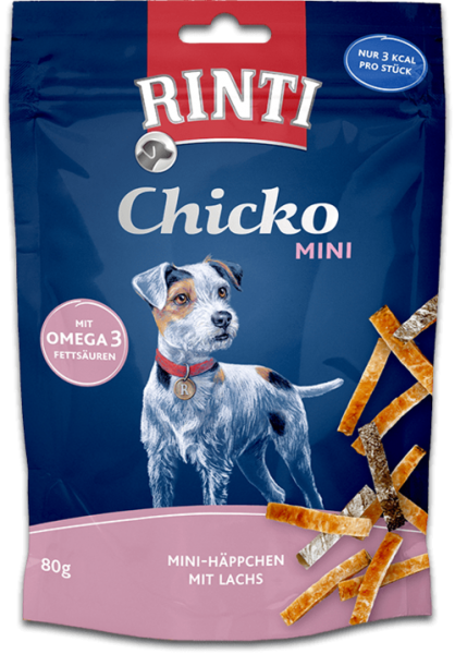 Rinti Chicko Mini | Lachs | Hundesnacks 80g