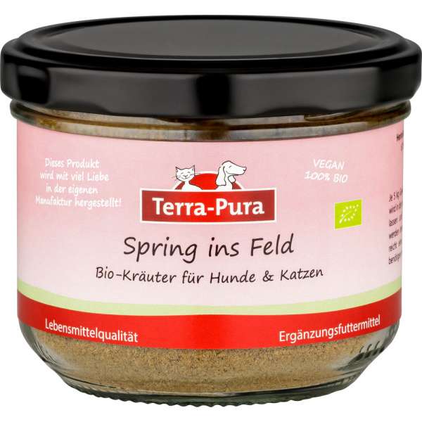 Terra-Pura Bio Spring ins Feld | 80g Hunde &amp; Katzen Ergänzungsfutter