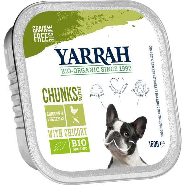 Yarrah Dog BIO Bröckchen | mit Huhn &amp; Gemüse | 6x150g Hundefutter