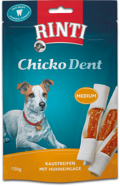 Rinti Chicko Dent Medium | Huhn | Hundesnack 9x150g