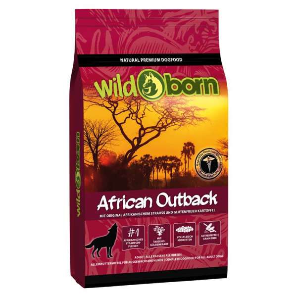 Wildborn African Outback | mit Strauß, Kartoffel &amp; Früchten | getreidefreies Hundefutter