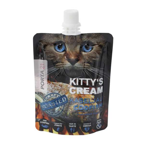 Porta21 Kittys Cream | mit Kabeljau | 6x90g getreidefreier Katzensnack