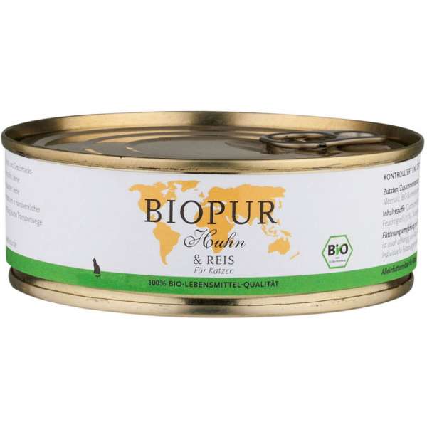 BIOPUR Cat | mit Huhn &amp; Reis |Glutenfrei | 6x200g