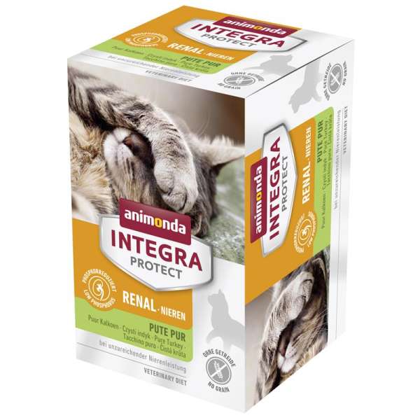 Animonda Integra Protect Cat Renal | mit Pute | 6 Schalen Katzenfutter